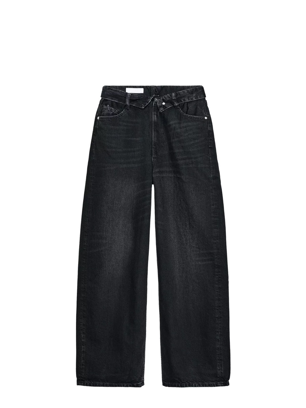 TRF MID-RISE FOLDED WAIST JEANS